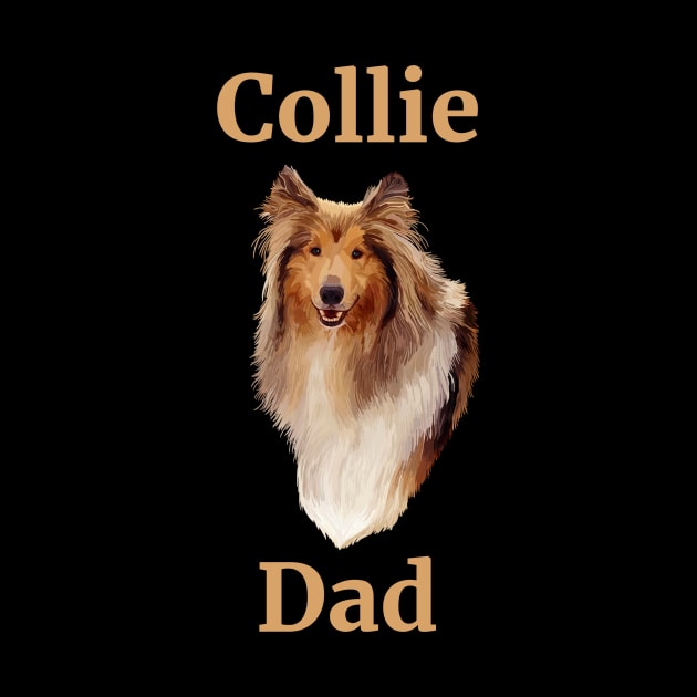 Collie Dog Dad by Art by Deborah Camp