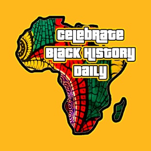 Celebrate Black History Daily African Fabric Collage T-Shirt