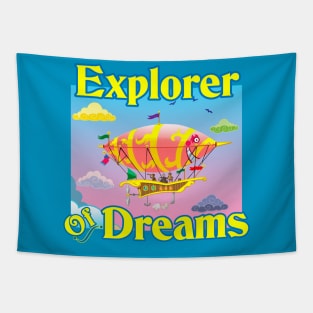 Steampunk Dirigible Explorer of Dreams Tapestry