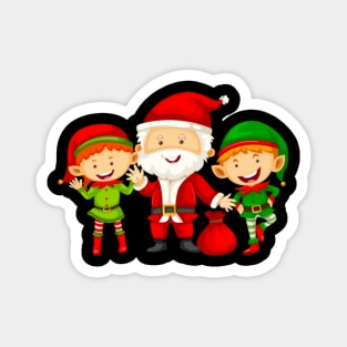 Santa and Elves- Cartoons Magnet