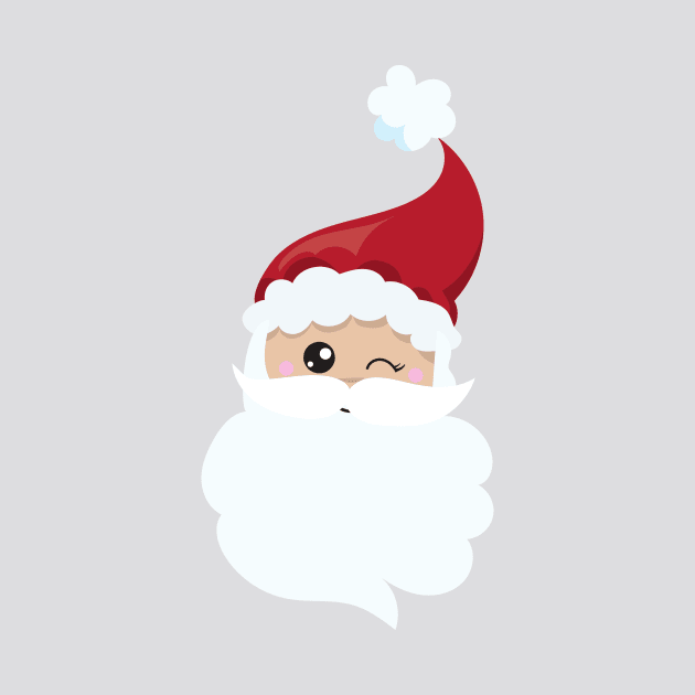 Santa Claus, Santa Hat, Winking Santa, Christmas by Jelena Dunčević