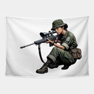 Sniper Girl Tapestry