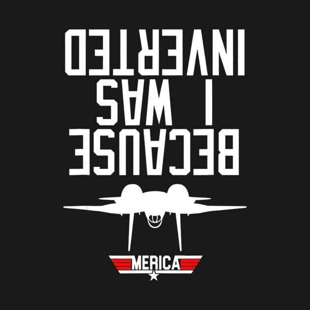 Because I Was Inverted T-shirt Navy F-14 by danieldamssm