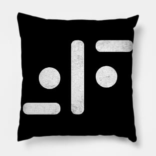 V Visitors Red Symbol Pillow