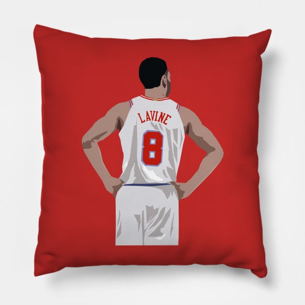 Zach LaVine Back-To Pillow by rattraptees