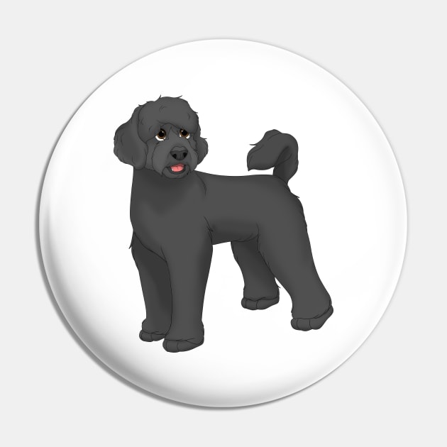 Black Portuguese Water Dog Pin by millersye