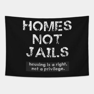 HOMES NOT JAILS; Housing is a right, not a privilege. Tapestry