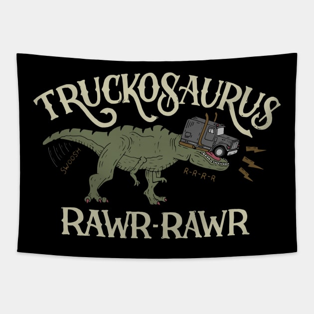 Truckosaurus Tapestry by goshawaf