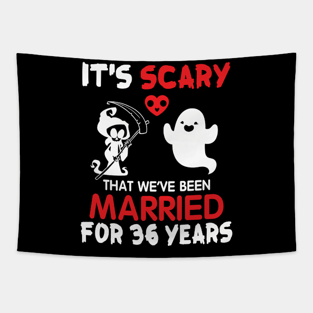 Ghost And Death Couple Husband Wife It's Scary That We've Been Married For 36 Years Since 1984 Tapestry by Cowan79