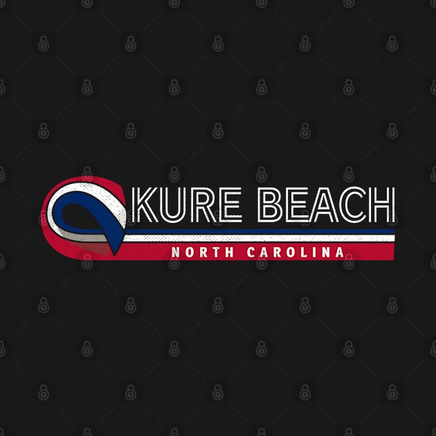 Kure Beach, NC Summertime Vacationing State Flag Colors by Contentarama