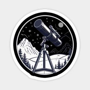 Stargazing telescope astronomy scientist hobby design Magnet