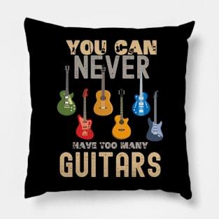 Vintage Guitar Pick Guitarist Pillow