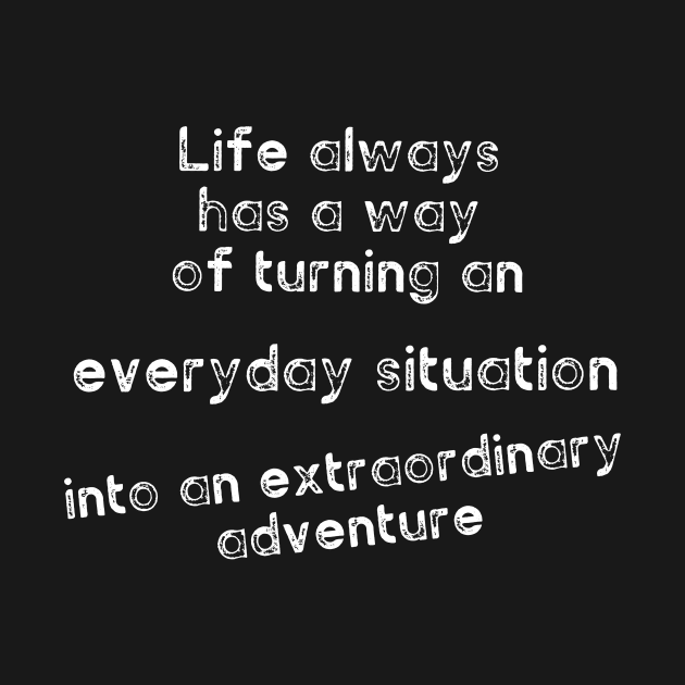 Life always has a way of turning an everyday situation into an extraordinary adventure by diystore