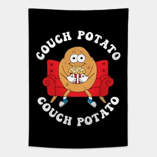 Funny Couch Potato Character Tapestry