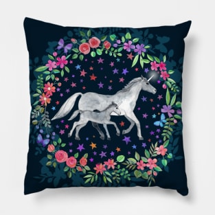 Mama and Baby Unicorn Pillow