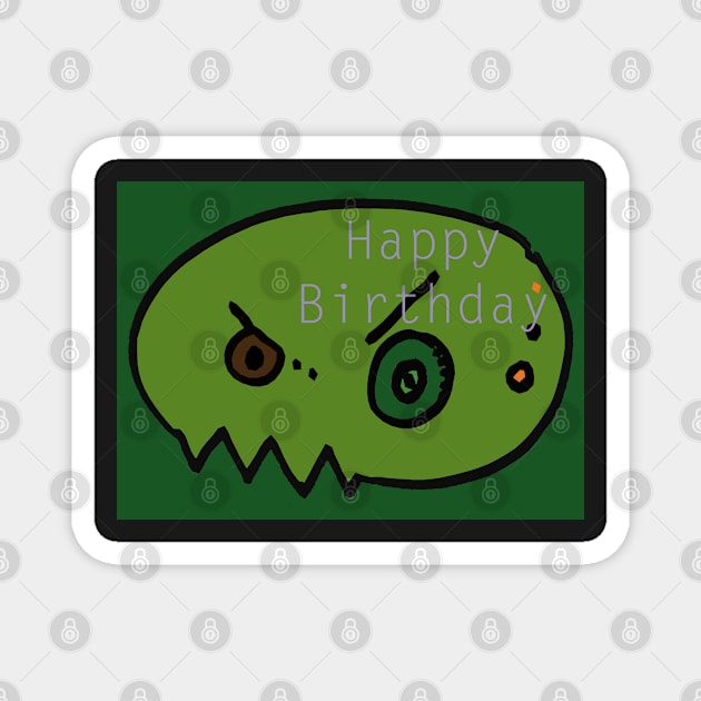 Green birthday Magnet by nloooo