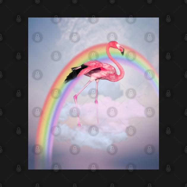 Flamingo walking on the clouds by Blacklinesw9