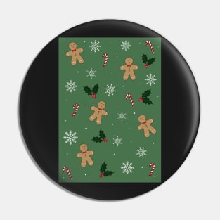 Christmas Green Pattern Pin