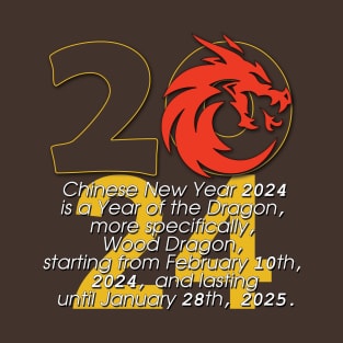 Chinese New Year of Wood Dragon 2024 T-Shirt