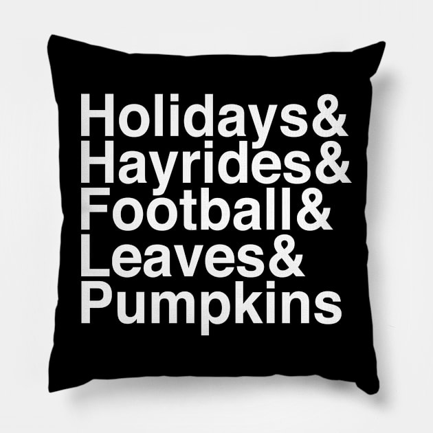 Welcome Autumn - Helvetica Ampersand Pillow by Brad T