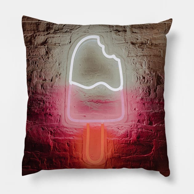 Iconic Neon Ice Lolly Pillow by Applecrunch