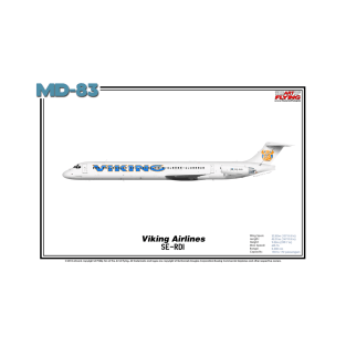 McDonnell Douglas MD-83 - Viking Airlines (Art Print) T-Shirt