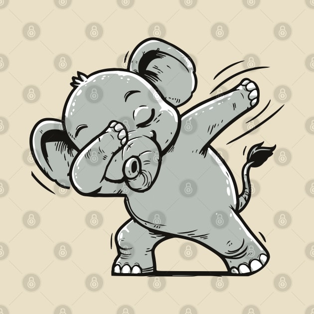 Dabbing Elephant by Delicious Art