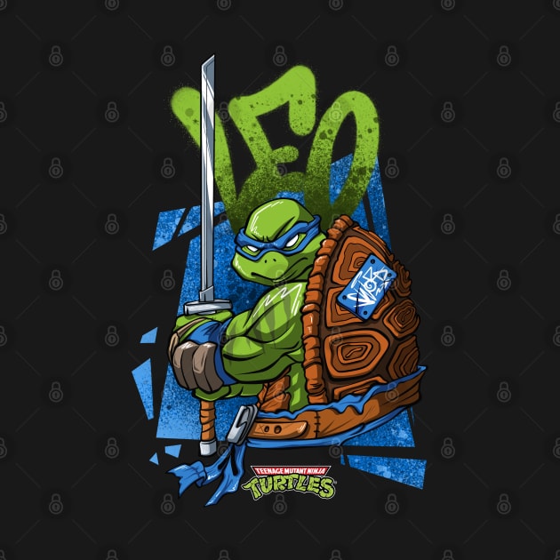 Teenage Mutant Ninja Turtle Leo - Graffiti Style by KNTG