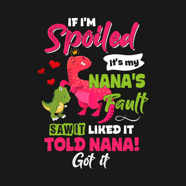 If I'm Spoiled It's My Nana's Fault Funny Grandkids Grandma by paynegabriel