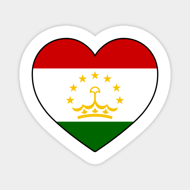 Heart - Tajikistan Magnet by Tridaak