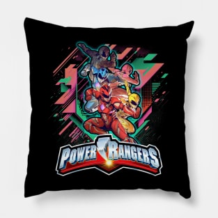 Green Power Ranger's Epic Showdown Pillow