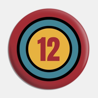 The Number 12 - twelve - twelfth Pin