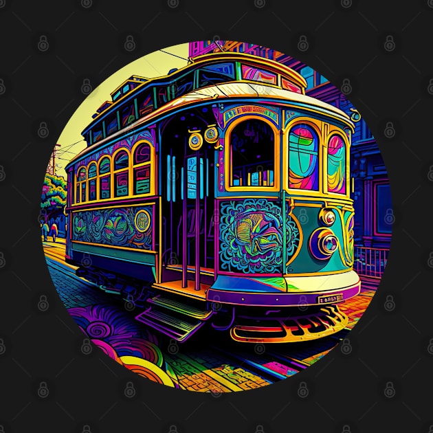 San Francisco Cable Car v1 round (no text) by AI-datamancer