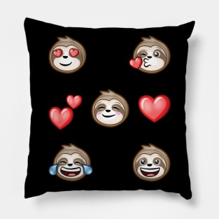 Sloth Faces Collection Pillow