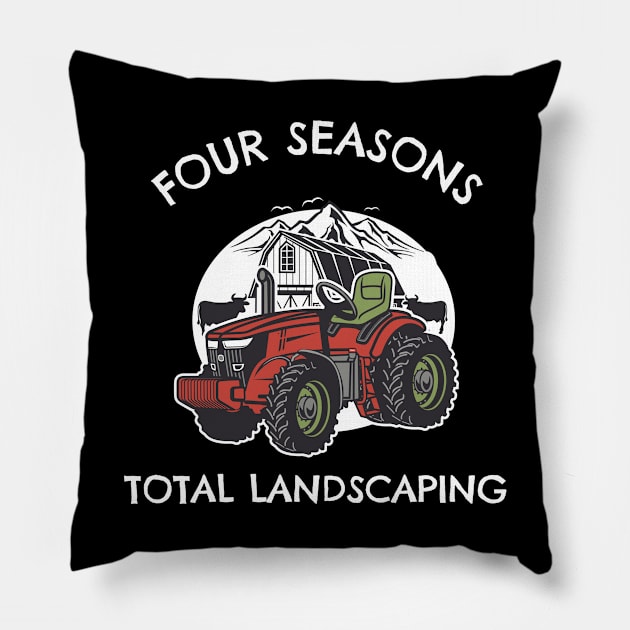 Four Seasons Total Landscaping Pillow by irvanelist