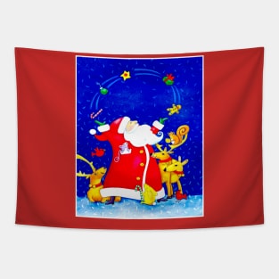 Santa Claus Christmas Print Tapestry