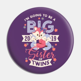 Going to be big sister of Twins Pregnancy Announcement Cute Twin Fox Babys Pin