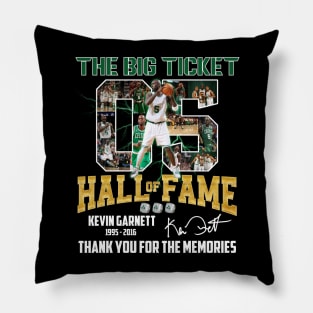 Kevin Garnett Basketball Signature Vintage Retro 80s 90s Bootleg Rap Style Pillow