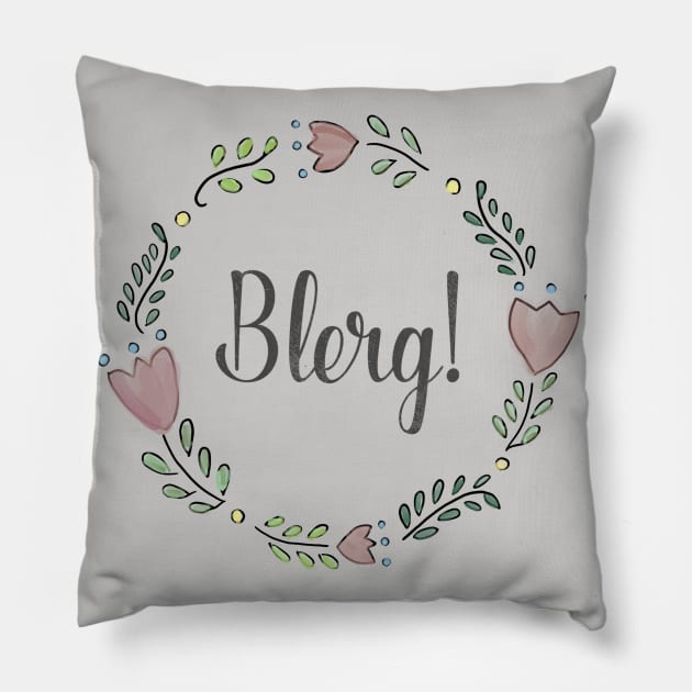 Liz Lemon - Blerg! Pillow by nerdydesigns