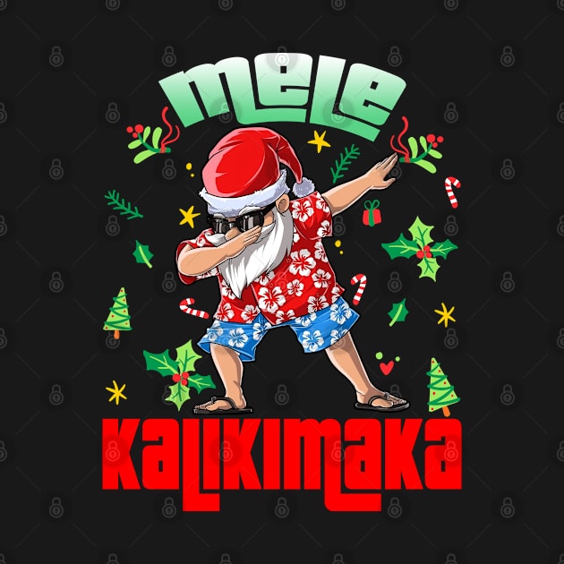 Mele Kalikimaka Christmas Santa Shaka Hawaii by intelus