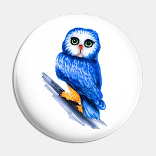 Blue Philippine Owl Pin