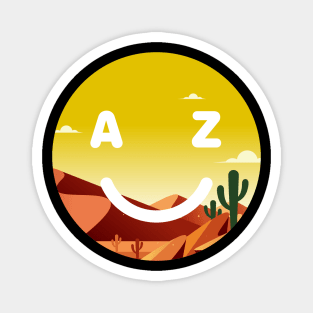 Arizona Desert Smiley Face Magnet