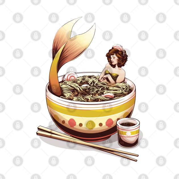 Mer-Noodles - Mermaid In Noodles by redappletees