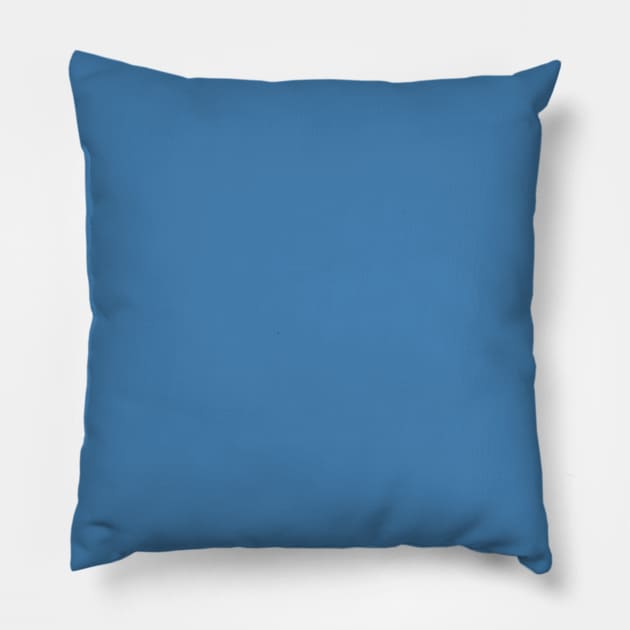 Steel Blue Plain Solid Color Pillow by squeakyricardo