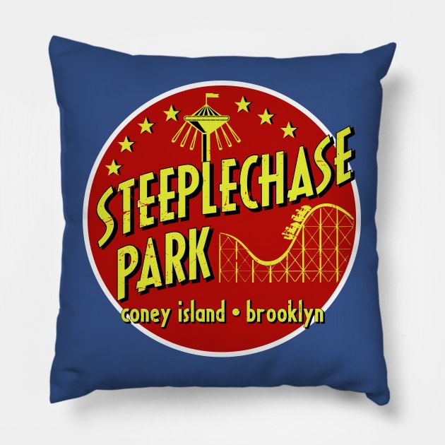 Steeplechase Park Pillow by PopCultureShirts