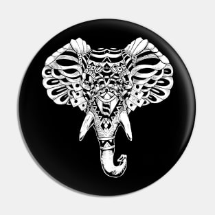 Elephant Ornate Pin