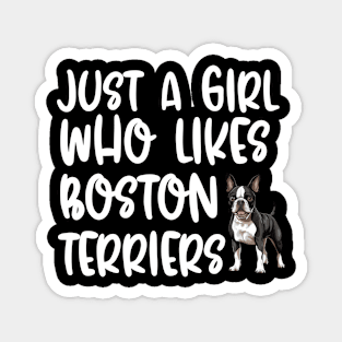 Just A Girl Who Likes Boston Terriers Magnet