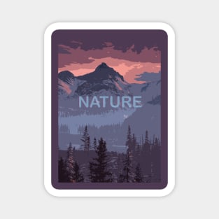 Nature - Mountains - Dawn Magnet