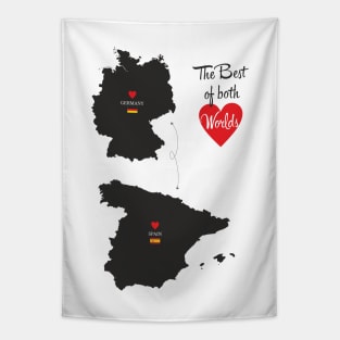 The Best of both Worlds - Germany - Spain Tapestry