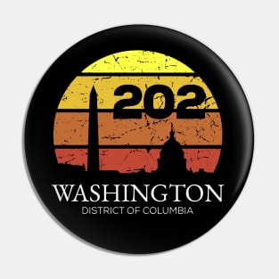 Washington District of Columbia 202 Area Code Pin